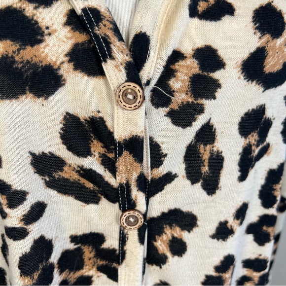 Janette Plus Leopard Print Button Front Top - Picture 6 of 9